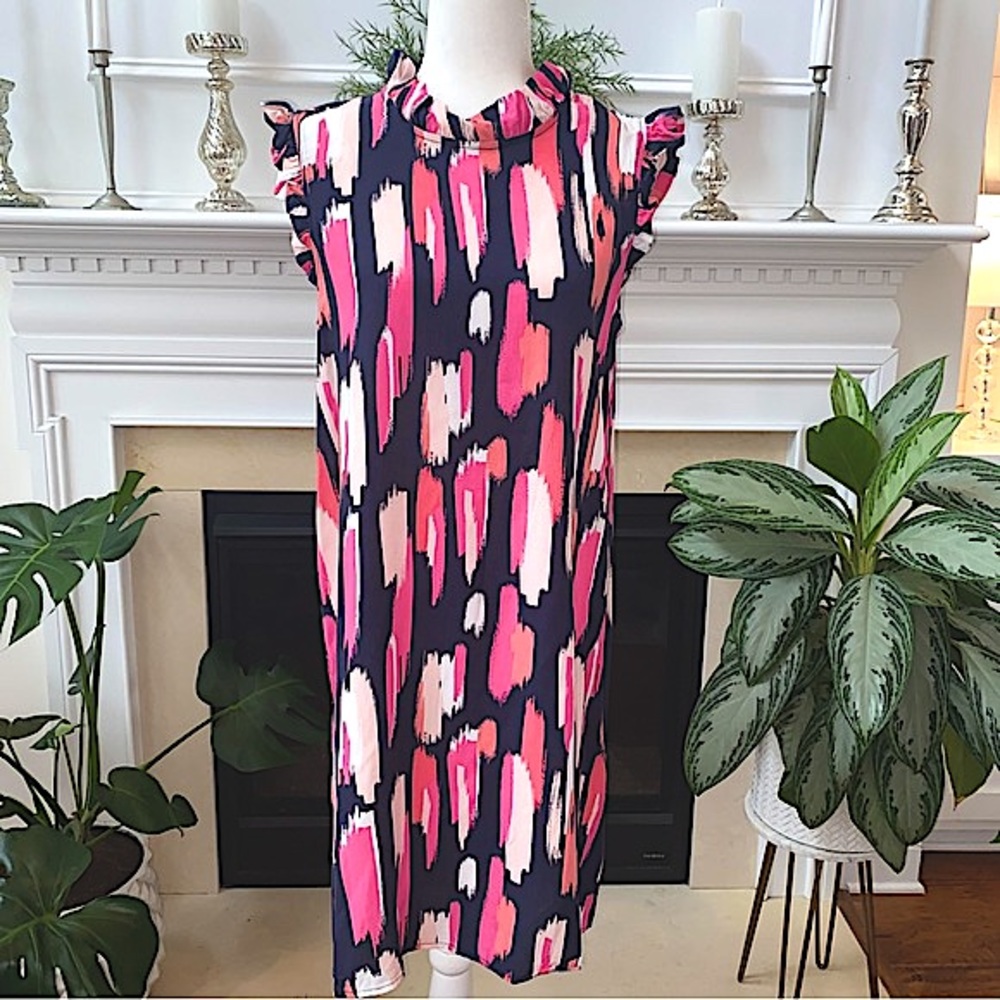 Mary Square Michelle Navy Dress Medium NWT